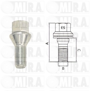 COLONN.RUOTA G/PUNTO-N.500 12X1,5 TESTA 17 51732885