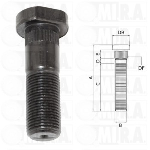 COLONNETTA RUOTA IVECO M18X1.5X65  0 0716 8257