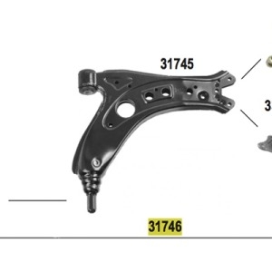 BRAS SUSPENSION DEVANT DROIT 6Q0407151E , 6Q0407366A,