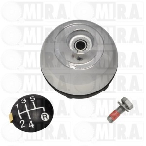 POMELLO CAMBIO FIAT 500 CROMATO ORIG. LENTE NERA 5M 55344048