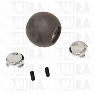 POMELLO CAMBIO FIAT 500 MARRONE IN PELLE 55344344