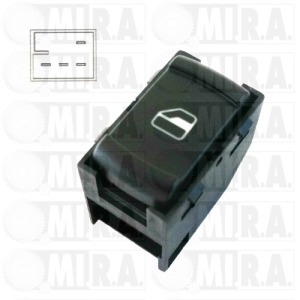 PULSANTE ALZAVETRO DX-SX VW GOLF IV – SEAT LEON (4 PIN) 3B0 959 855 B