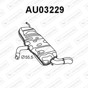 Silencieux arrière|VENEPORTE 1K6253609AR-1K6253609M-