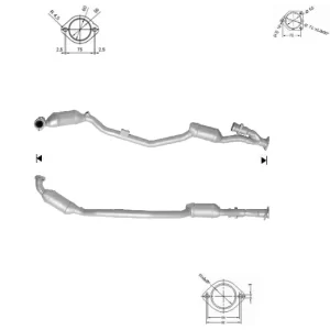 CATALYSEUR MERCEDES W203 GAUCHE