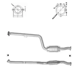 CATALYSEUR MERCEDES E200 COMPRESSEUR 1.8i 16V