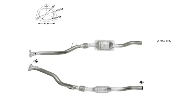 CATALYSEUR AUDI A6 DROIT