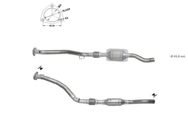 CATALYSEUR AUDI A6 GAUCHE