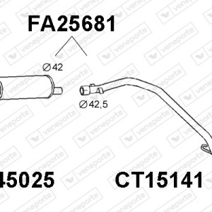 Silencieux arrière|VENEPORTE 1717H3-172566-172588-1726GR-1730H3
