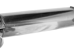 Silencieux arrière avec sortie d&rsquo;échappement simple 1 x Ø 90 mm LH + RH, coupé à un angle de 20°