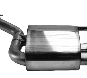 Silencieux arrière double sortie 2 x Ø 90 mm LH (look RACE) avec trappe d&rsquo;échappement