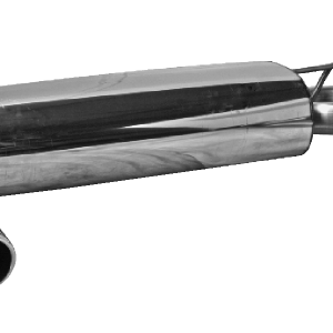 Silencieux arrière avec double sortie d&rsquo;échappement 2x Ø 90 mm LH + RH, incliné 20°, avec lèvre
