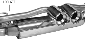 Système d&rsquo;échappement sport avec 2 sorties d&rsquo;échappement 2 x sortie centrale Ø 63 mm (modèle jusqu&rsquo;à 2001)