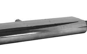 Silencieux arrière avec sortie d’échappement ovale simple 120 x 80 mm