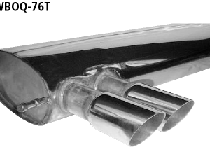 Silencieux arrière transversal à double sortie d&rsquo;échappement 2 x Ø 76 mm