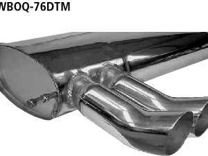 Silencieux arrière transversal avec double sortie d&rsquo;échappement DTM 2 x Ø 76 mm