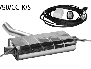 Silencieux arrière pour commande de trappe.