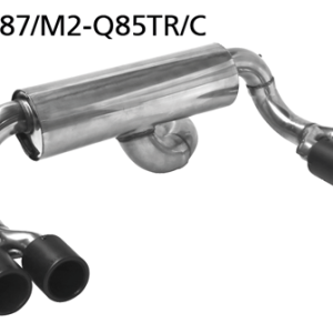 Silencieux arrière avec double sortie d&rsquo;échappement carbone 2 x Ø 85 mm LH + RH sans trappe d&rsquo;échappement