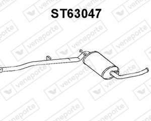 Silencieux arrière|VENEPORTE SE023115315D-SE023115315E-