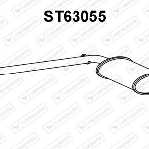 Silencieux central|VENEPORTE 1L0253409AC-1L0253409D-1L0253409M-