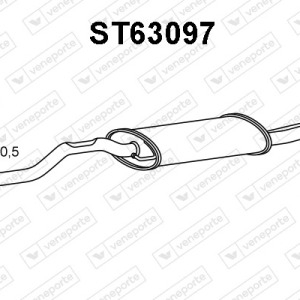 Silencieux arrière|VENEPORTE 6K5253609AC-6K5253609L-6K5253609S-