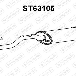 Silencieux arrière|VENEPORTE 6K6253609AD-6K6253609AF-6K6253609J-6K6253609M-6K6253609P