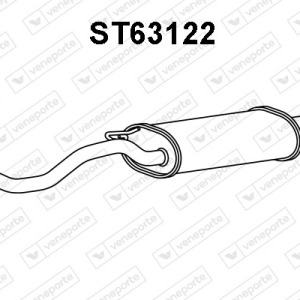 Silencieux arrière|VENEPORTE 1J5253609AA-1J5253609AC-1J5253609BH-1J5253609E-1J5253609P