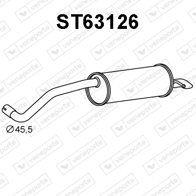 Silencieux arrière|VENEPORTE 6Q6253609BS-6R6253609AH-6R6253609K-