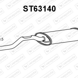 Silencieux arrière|VENEPORTE 6K6253609AG-6K6253609AH-6K6253609R-