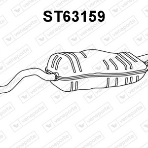 Silencieux arrière|VENEPORTE 1J5253609AJ-1J5253609L-JZW253609D-