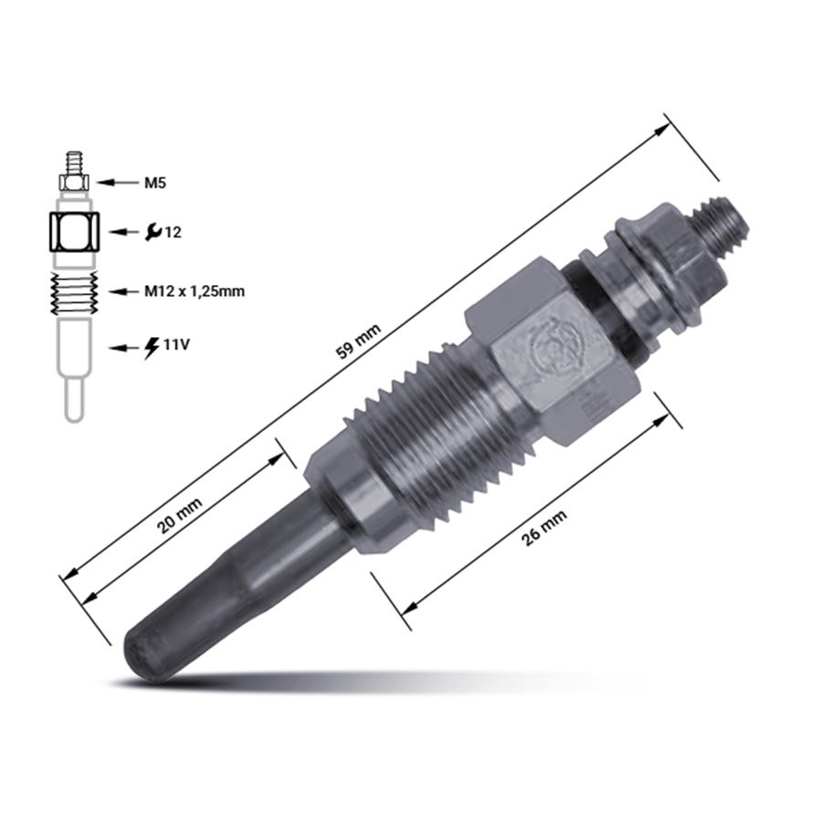 88900723, Bougie de préchauffage