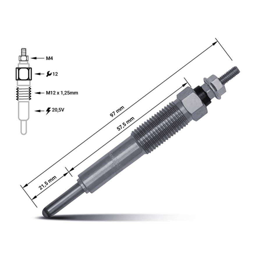 ME017013, Bougie de préchauffage