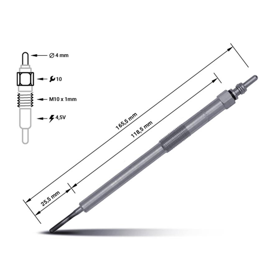 11065-1492R, Bougie de préchauffage