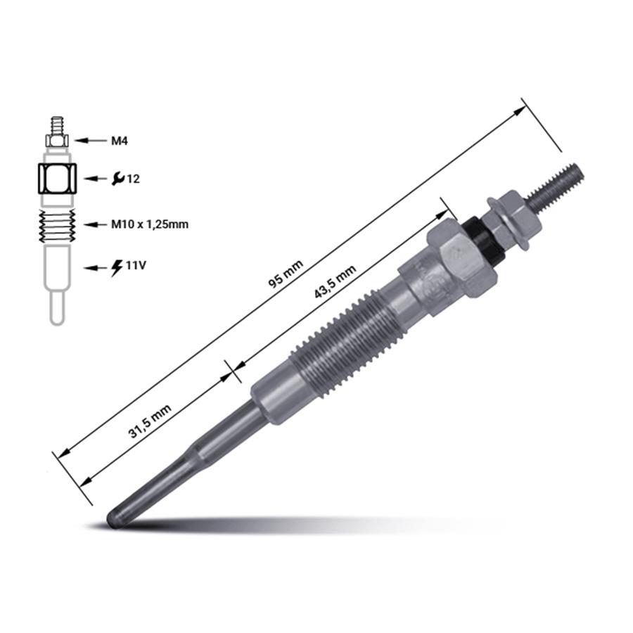 19850-54031, Bougie de préchauffage