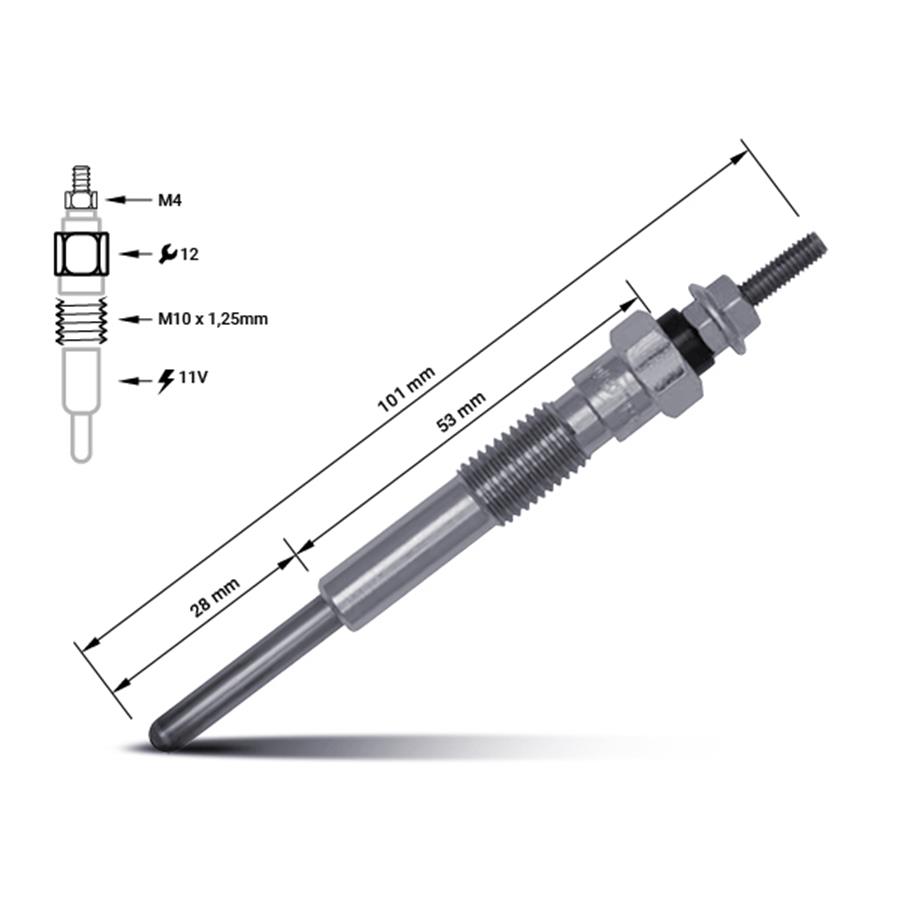 6008-15-2761, Bougie de préchauffage