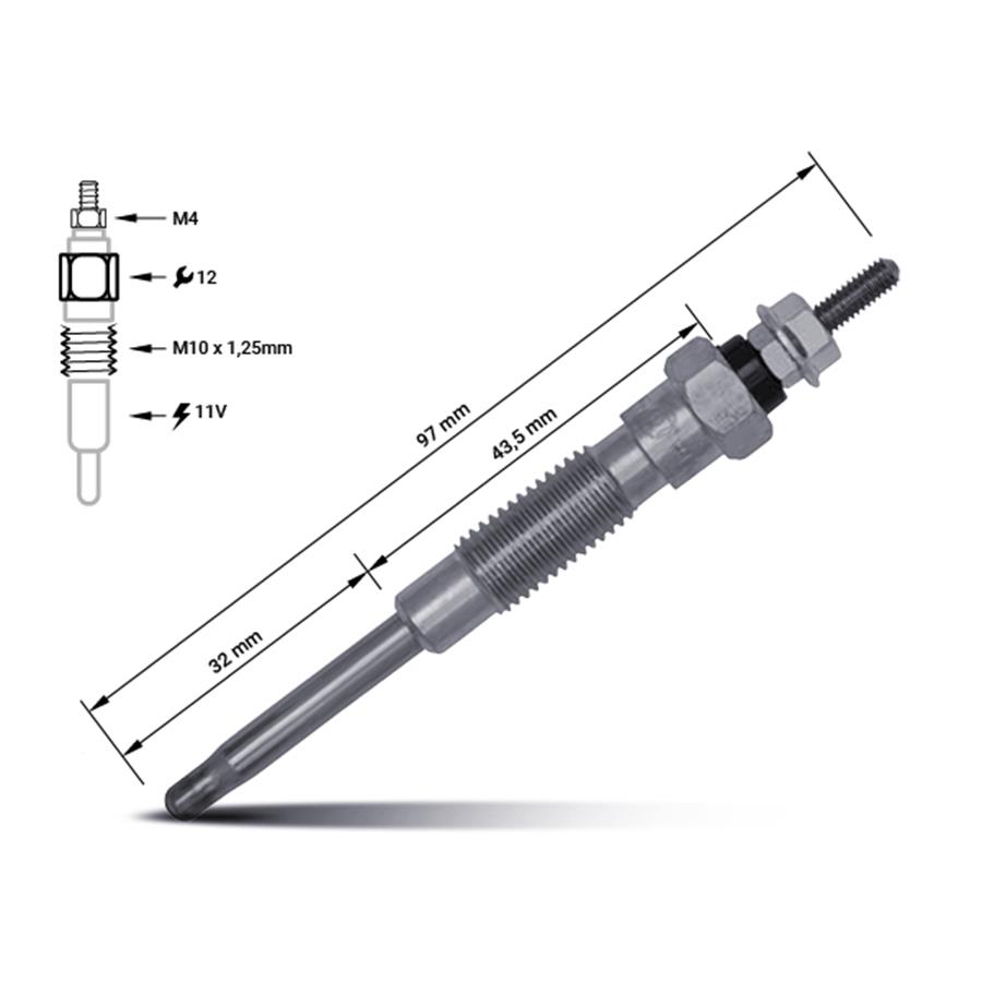 87343-20010, Bougie de préchauffage