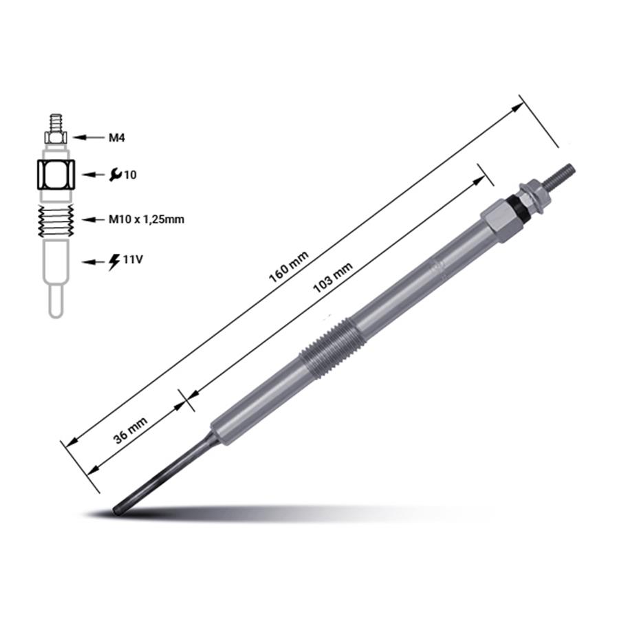 19850-0W010, Bougie de préchauffage