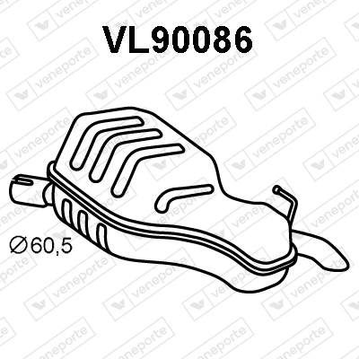 Silencieux arrière|VENEPORTE 30672323-30672327-8634167-8683428-8683430