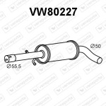 Silencieux central|VENEPORTE 1J0253209B-1J0253209N-JZW253209-