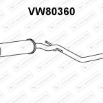 Silencieux central|VENEPORTE 1T0253209C-1T0253209D-1T0253209P-