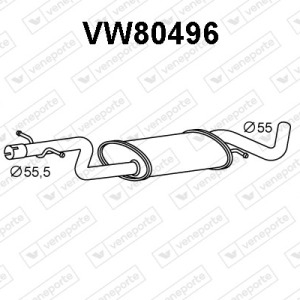 Silencieux central|VENEPORTE 1T0253209AJ-1T0253209B-1T0253209T-JZW253209F-