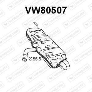Silencieux arrière|VENEPORTE 1K6253609L-