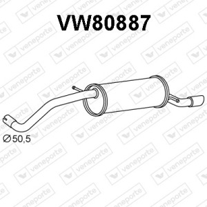 Silencieux arrière|VENEPORTE 6C6253609-6R6253609AT-6R6253609T-JZW253609DE-